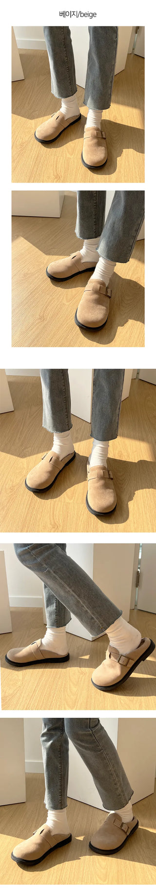 Viner Round Fur Slippers Bloafer Mule (1.5cm)
