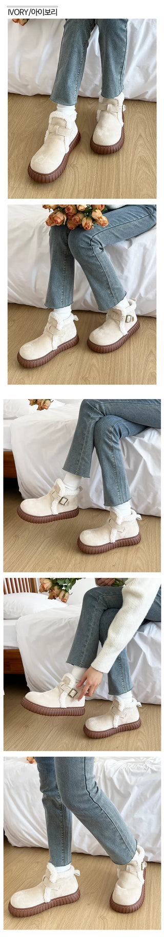 Lovely round Maya fur heel UGG boots (3.5cm)