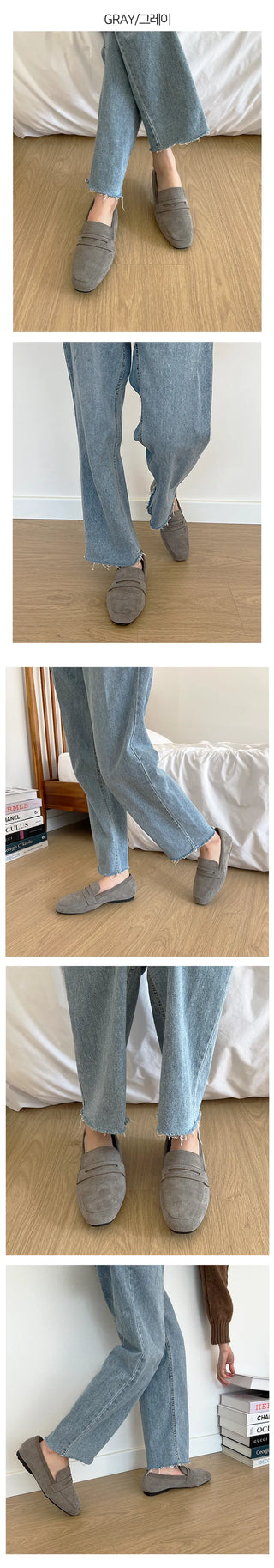 Archline Plain Hallux Valgus Driving Suede Penny Loafers (1cm)