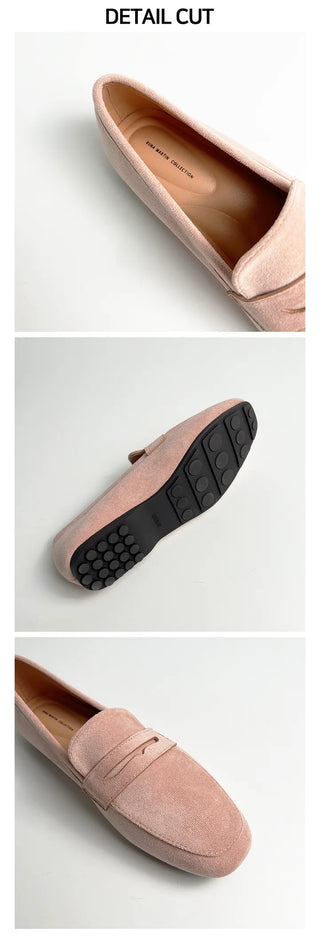 Archline Plain Hallux Valgus Driving Suede Penny Loafers (1cm)