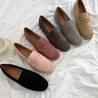 Archline Plain Hallux Valgus Driving Suede Penny Loafers (1cm)