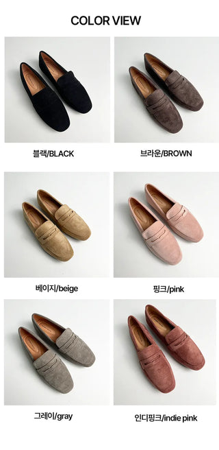 Archline Plain Hallux Valgus Driving Suede Penny Loafers (1cm)