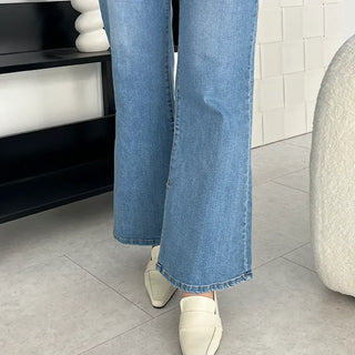 Chani Square Penny Square Kitten Loafer Mid Heel (4CM)