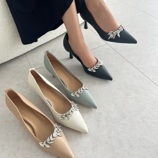 Somi The Glory Park Yeon-jin cubic mid-heel wedding guest look shoes (6cm)