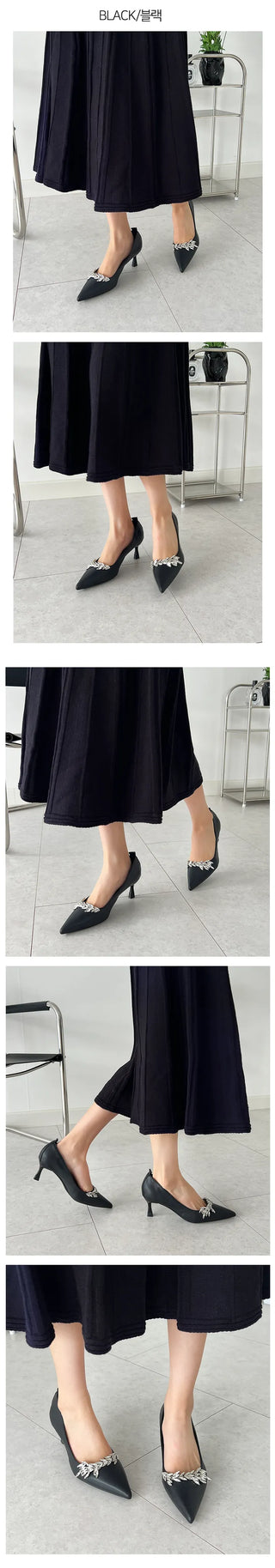 Somi The Glory Park Yeon-jin cubic mid-heel wedding guest look shoes (6cm)