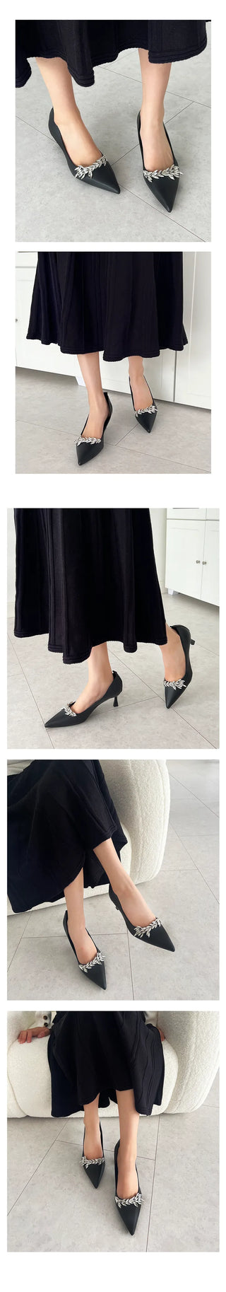 Somi The Glory Park Yeon-jin cubic mid-heel wedding guest look shoes (6cm)