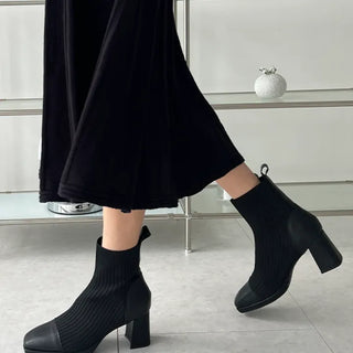 Gaboshi Irene Knitspan Fall Ankle Boots (7CM)