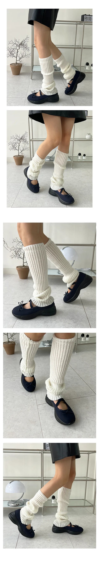 Niki Balletcore Chunky Ribbon Block Heel Banding Mary Jane Loafers (5cm)