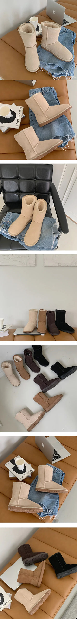 Re-released Clash Ugg boots, Ugg slippers, winter fur slippers, fur boots, sheepskin boots