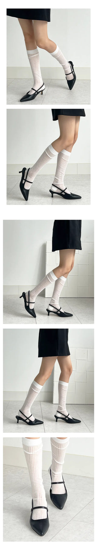 Plot latex cushion slingback heel (6/3cm)