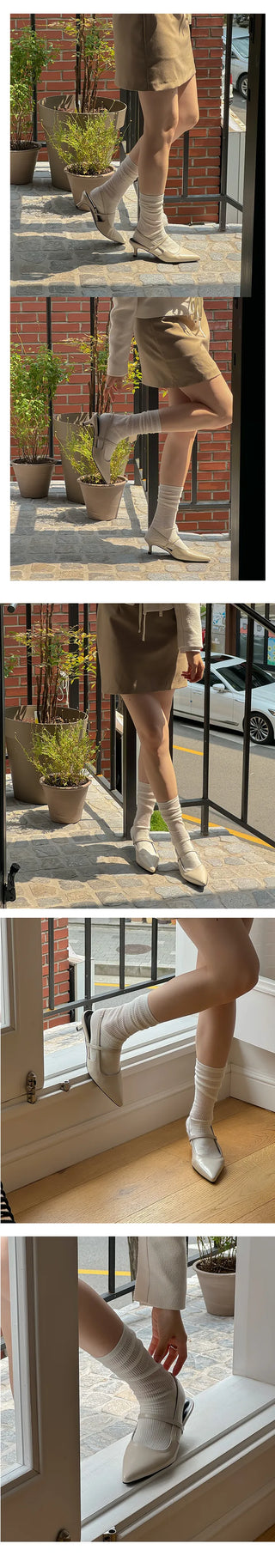 Plot latex cushion slingback heel (6/3cm)