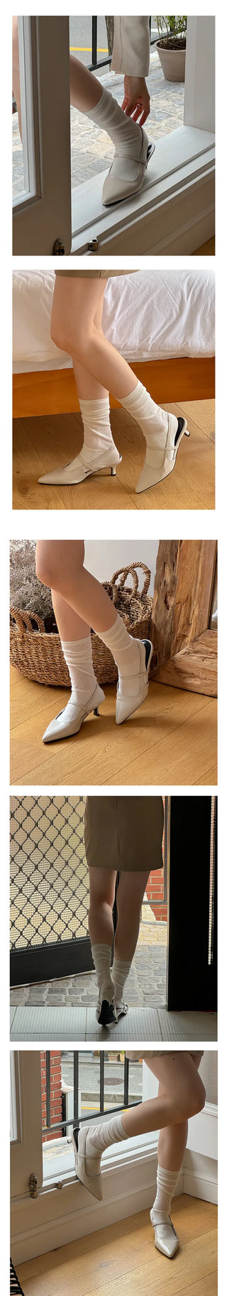 Plot latex cushion slingback heel (6/3cm)