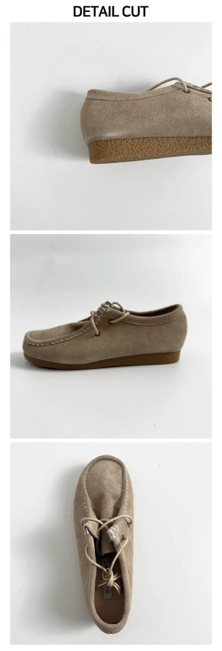 Mocha Nubuck Suede Square Loafers (2CM)