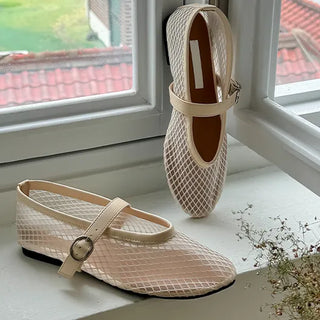 Lewanne mesh flat mesh aqua sandals resort vacation valley shoes (1.5cm)