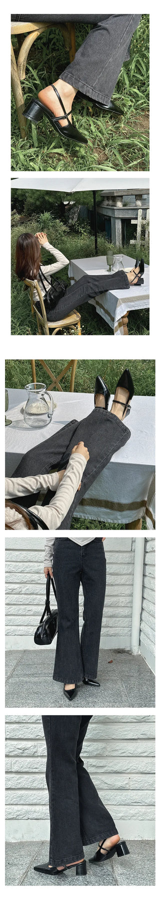 Big size release UM Andry stiletto slingback comfortable fall heel pumps (6cm)