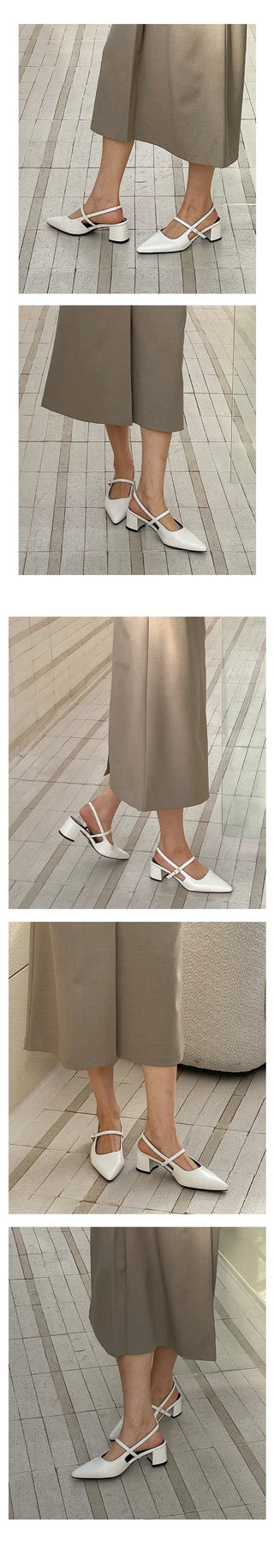 Big size release UM Andry stiletto slingback comfortable fall heel pumps (6cm)