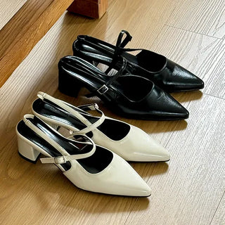 Big size release UM Andry stiletto slingback comfortable fall heel pumps (6cm)