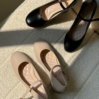 UM Mary Jane Heel Pumps Slingback Mid Heel (5cm)