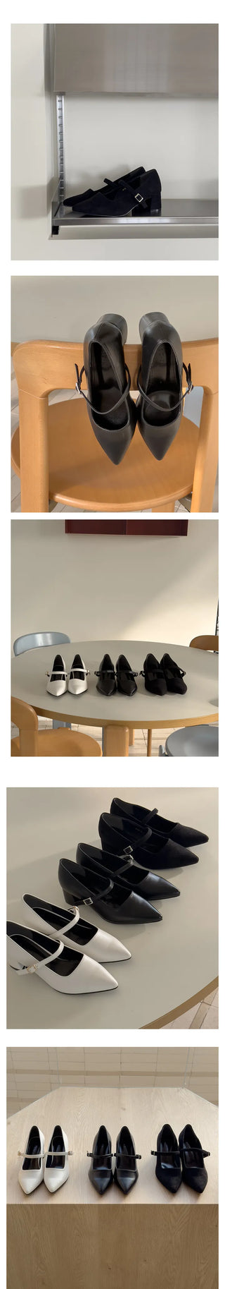 Big size 255/260 Enruan suede pumps stiletto banding buckle heel (5cm)