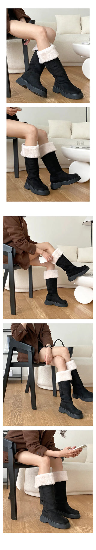 Fold-up, two-way UGG non-slip, full-heel UGG boots (5cm)