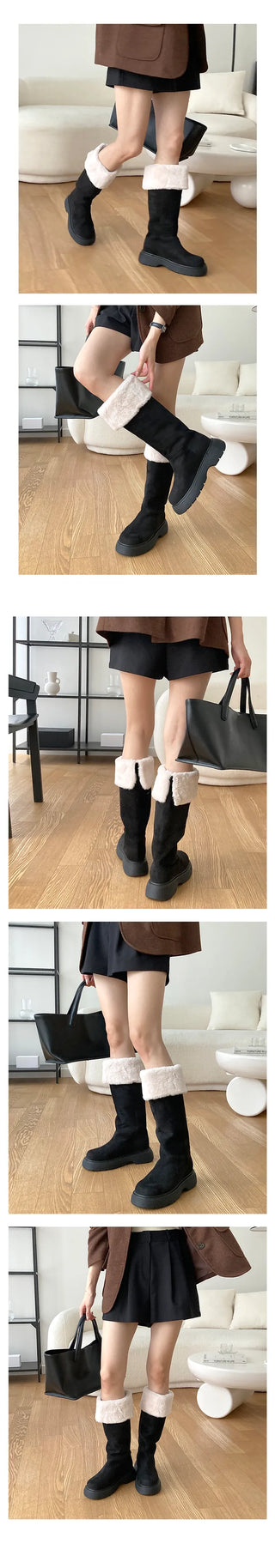 Fold-up, two-way UGG non-slip, full-heel UGG boots (5cm)