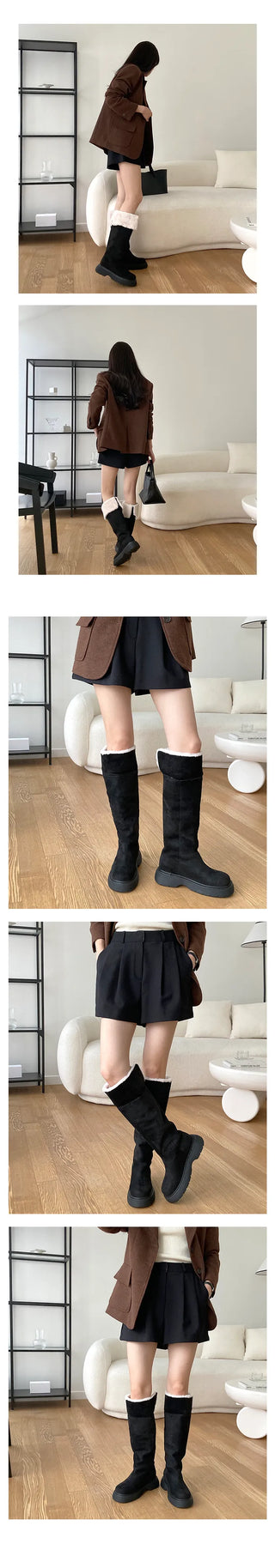 Fold-up, two-way UGG non-slip, full-heel UGG boots (5cm)