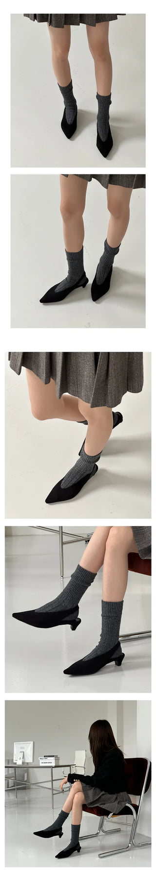 UM Suede Winter Fall Slingback Bloafer (4CM)