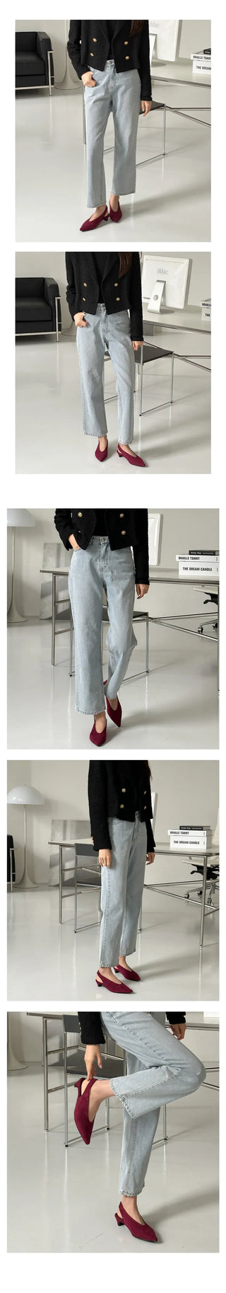 UM Suede Winter Fall Slingback Bloafer (4CM)