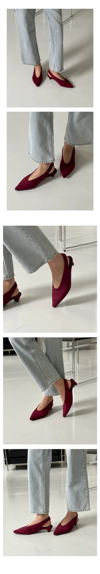 UM Suede Winter Fall Slingback Bloafer (4CM)