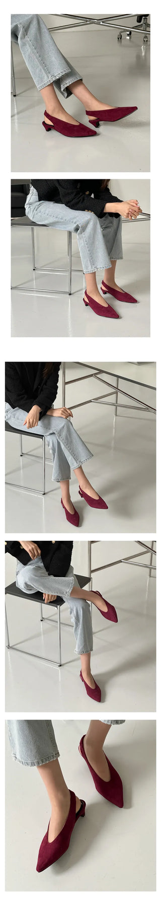 UM Suede Winter Fall Slingback Bloafer (4CM)