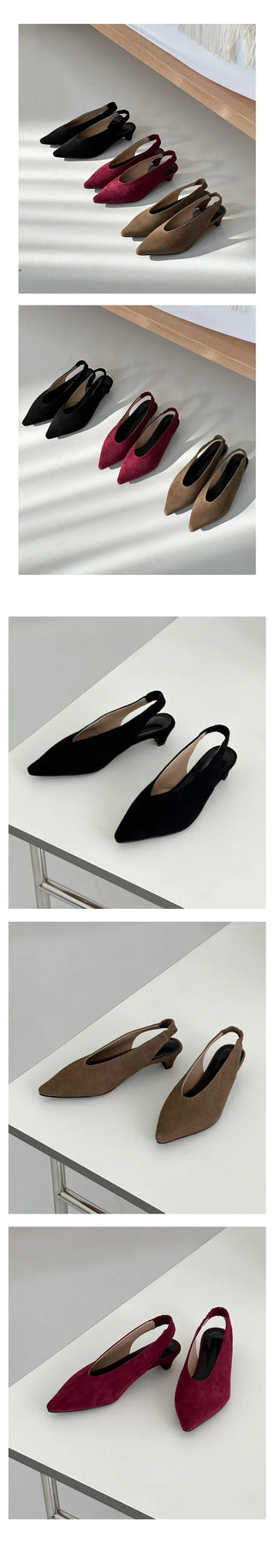 UM Suede Winter Fall Slingback Bloafer (4CM)