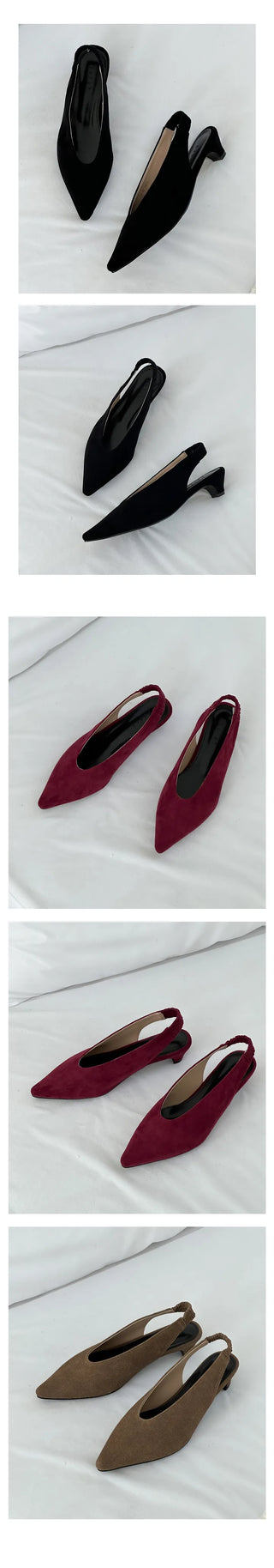 UM Suede Winter Fall Slingback Bloafer (4CM)