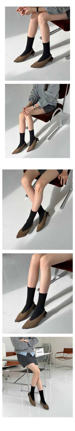 UM Suede Winter Fall Slingback Bloafer (4CM)