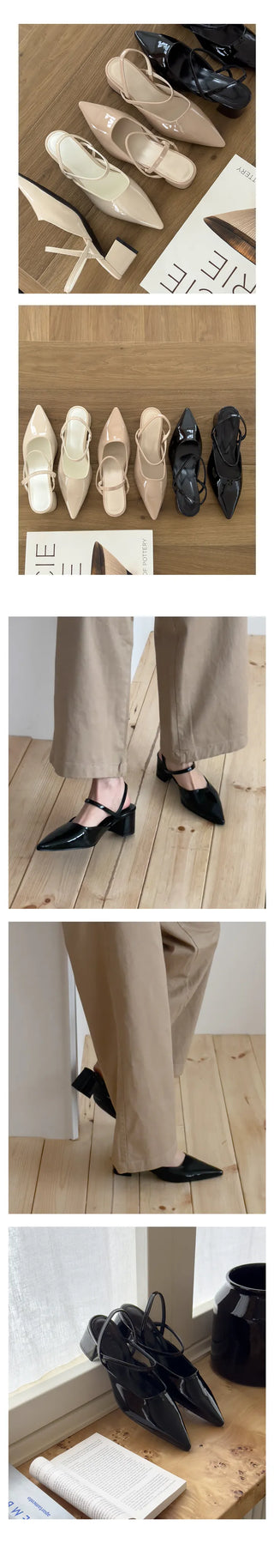 Mayo stiletto slingback heel pumps (6cm)