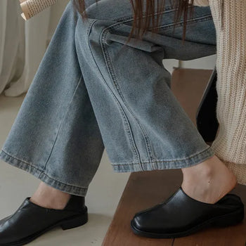 Deli work loafers, work look loafers, comfortable loafers, high-instep loafers (3 cm)