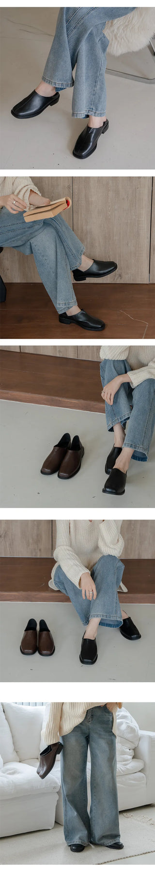 Deli work loafers, work look loafers, comfortable loafers, high-instep loafers (3 cm)