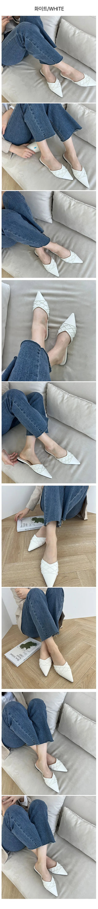 Stiletto Pearl Slippers Bloafer Mule (1cm)