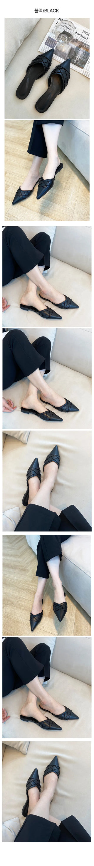 Stiletto Pearl Slippers Bloafer Mule (1cm)