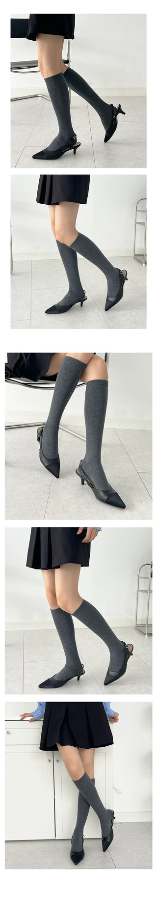 /5cm VER added] Meren Tweed Stiletto Slingback (3cm)