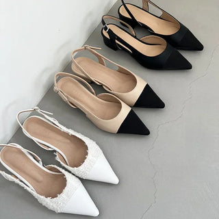 /5cm VER added] Meren Tweed Stiletto Slingback (3cm)