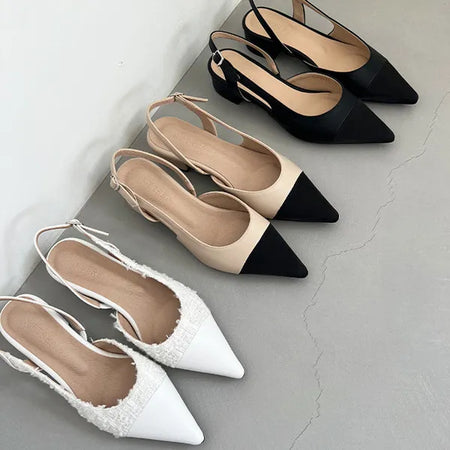 /5cm VER added] Meren Tweed Stiletto Slingback (3cm)