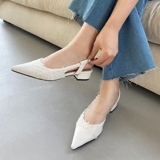 /5cm VER added] Meren Tweed Stiletto Slingback (3cm)