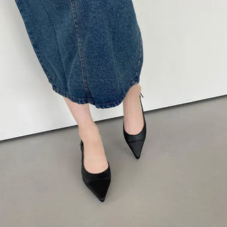 /5cm VER added] Meren Tweed Stiletto Slingback (3cm)