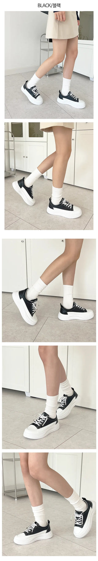 Ellie High-Heel Sneakers Laceless Height-Increasing Sneakers (3.5cm)