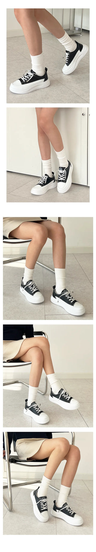 Ellie High-Heel Sneakers Laceless Height-Increasing Sneakers (3.5cm)