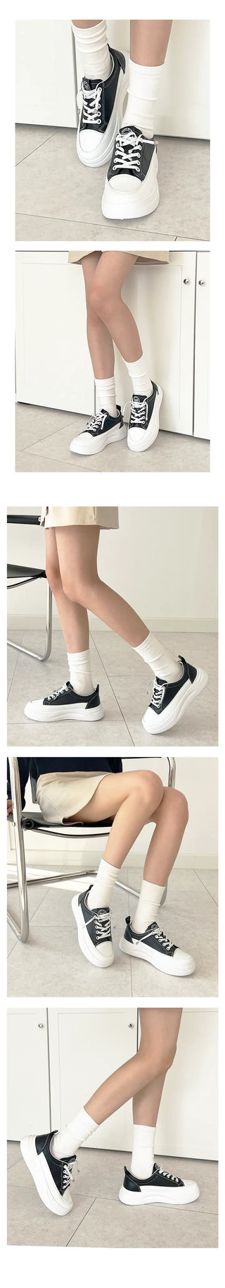 Ellie High-Heel Sneakers Laceless Height-Increasing Sneakers (3.5cm)