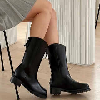 Blair Wide-legged Autumn Half Boots (4cm)