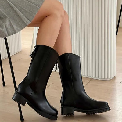 Blair Wide-legged Autumn Half Boots (4cm)