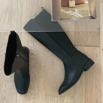 Luan back banding autumn Chelsea long front length upgraded version boots long boots