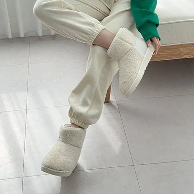 Restocked Hanla Fur Color Block Boots Middle Short Ugg Boots